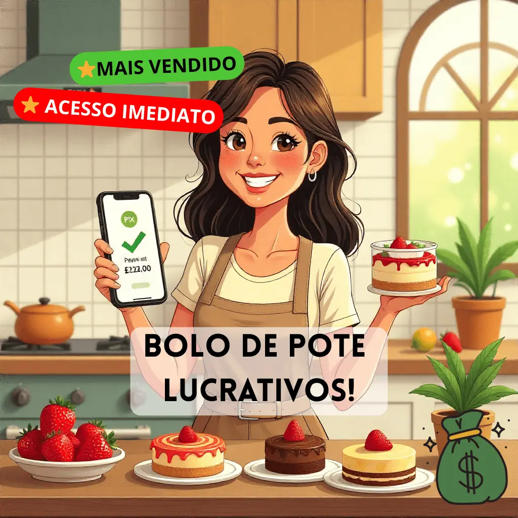 50 Receitas de Bolo de Pote Premium